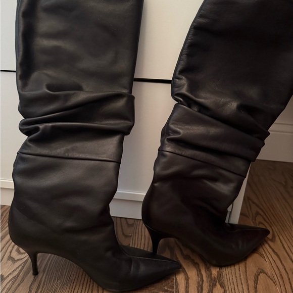 Express Black Heeled Boots - Picture 1 of 1